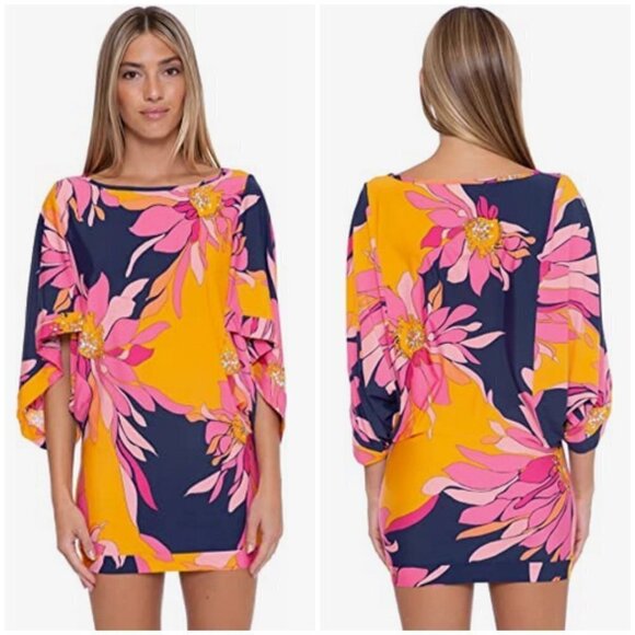 💕TRINA TURK💕 Breeze Dress ~ Multi-Color Floral Print Small S NWT - Picture 5 of 15